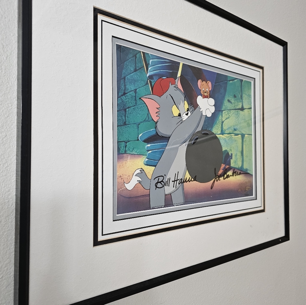 Signed framed Tom & Jerry cel